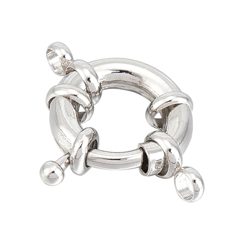 NICENEEDED 925 Sterling Silber Federring Verschluss 14mm Runder Geschlossener Ringverschluss Schmuck Federverschlüsse von NICENEEDED