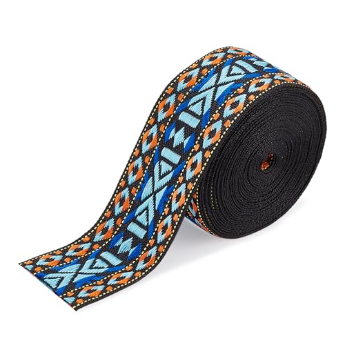 NICENEEDED Jacquardband Im Vintage Stil 5 Meter Stickerei Polyesterbänder Im Ethnischen Stil Boho Besticktes Gewebtes Band von NICENEEDED