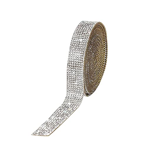 NICERAM Diamantbandrolle - Bling Wrap Strassstreifen - Selbstklebendes Kristall-Strassband für Kunsthandwerk von NICERAM