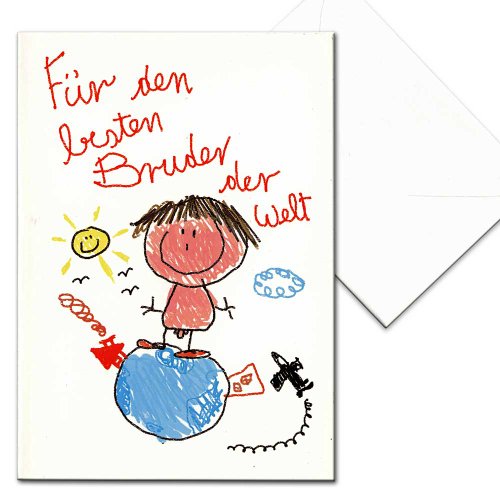 65685 - NICI - Kinderkunst Klappkarten 46 - Liebe und Freundschaft Für den besten Bruder von NICI