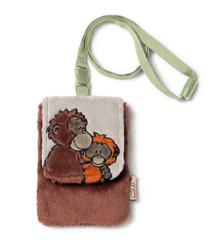 Nici 34645 - Handytäschchen Orang-Utan Plüsch, 12 x 8 x 1.5 cm von NICI