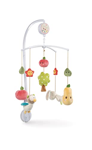 NICI 48511 Musik-Mobile Hase und Eule mit 5 abnehmbaren Figuren 40cm mit Bettbefestigung in Geschenkverpackung, BUNT von NICI