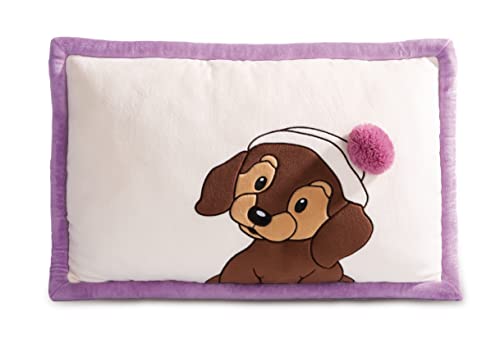 NICI 49329 Kissen Dackel Skida 40x60cm braun-Nachhaltiges Flauschiges Kuschelkissen für Jungen, Mädchen, Babys und Kuscheltierliebhaber – ideal für Zuhause, Kindergarten oder unterwegs von NICI