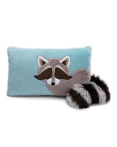 NICI Kinder Kissen Waschbär Lenno 43x25cm grau - Flauschiges Kuschelkissen für Jungen, Mädchen, Babys Kuscheltierliebhaber: ideal für Zuhause, Kindergarten oder unterwegs - 61307 von NICI