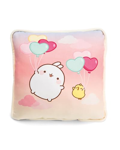 NICI 61676 Kissen MOLANG quadratisch 30x30cm bunt-Flauschiges Kuscheltierkissen für Jungen, Mädchen, Babys und Kuscheltierliebhaber: ideal für Zuhause, Kindergarten oder unterwegs von NICI