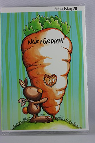 NICI - 65020 - Klappkarte, mit Umschlag, Geburtstag, Hase, Nur für dich! Alles Liebe zum Geburtstag! von NICI