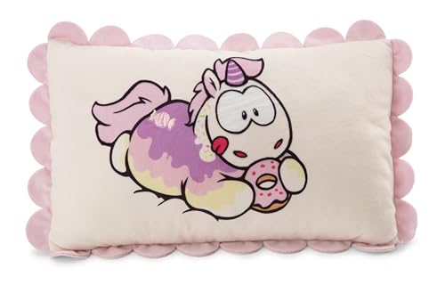 NICI Kissen Einhorn Sweety Rainbow 43x25cm - Weiss - Flauschiges Kuscheltierkissen für Jungen, Mädchen, Babys und Kuscheltierliebhaber, ideal für Zuhause, Kindergarten oder unterwegs | 61917 von NICI