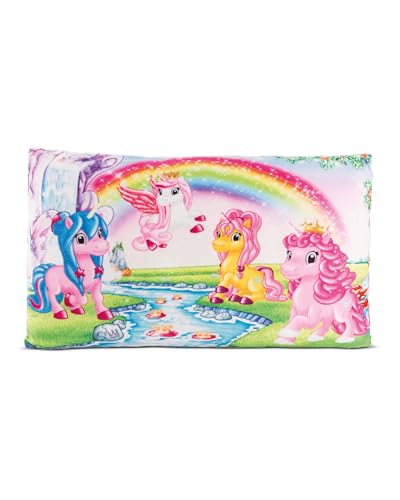 NICI Kissen Lissy PONY Einhorn 43x25cm Bunt - Flauschiges NICI Kuschelkissen für Kinder & Erwachsene, Kinderkissen für Zuhause, Kindergarten oder unterwegs - 49980 von NICI