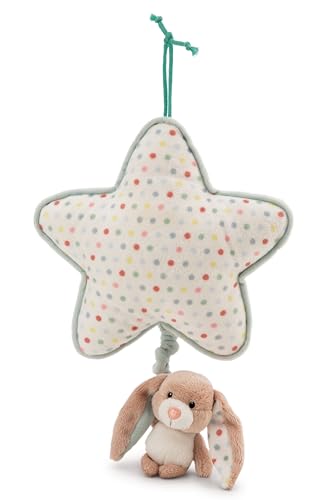 NICI Spieluhr Stern 21x20cm mit Hase Fjella 9cm - rosa - Einschlafhilfe für Babys und Kleinkinder ab der Geburt, Stofftier für Jungen und Mädchen Ideal für Bett, Kinderwagen & Wiege | 61882 von NICI