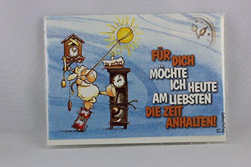 Nici - 65316 - Klappkarte Schaf, Für dich möchte ich heute am liebsten die Zeit anhalten!, mit Umschlag von NICI