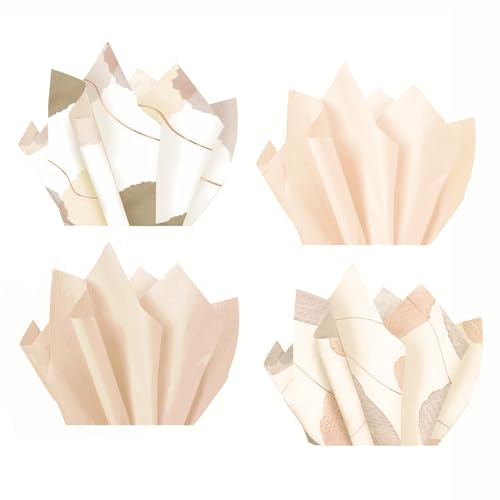 NICROHOME Seidenpapier Verpackungsmaterial Zum Verpacken, Weißbraunes Geschenkpapier für Weihnachten, Geschenktüten, Tissue Paper, Verpackung, Handwerk, Hochzeit, Brautparty, Geburtstagsdekoration von NICROHOME EUR