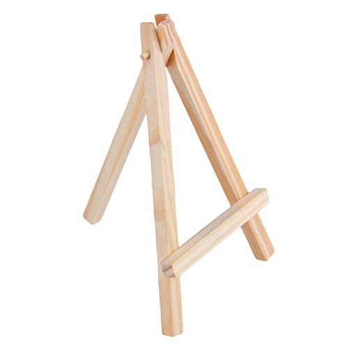 NIDONE Mini Holz Staffelei Tischkartenhalter Stativ Staffelei Holz Tischplatte Display Stand für Telefon, Foto, Visitenkarten - 5x8 cm von NIDONE