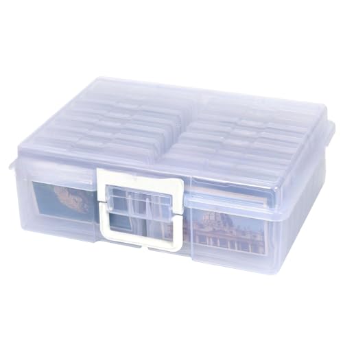 NIDONE Task -Kartenboxen für Lehrer -Taskboxen enthalten 16pcs 4 x 6 innere Fotospeicherbox, transparente Taskkartenboxen für Lehrer mit Griffbildspeicherbehälter von NIDONE