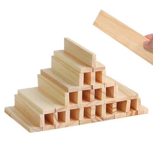 30 Stück Holzklötzchen zum Basteln 100 x 20 x 7mm Bastelklötzchen Holzleiste Bastelholz Klötzchenmann, Klötzchen zum Basteln Bastelholz Klötzchen Hölzchen für DIY Projekte und Deko von NIEEKRUN