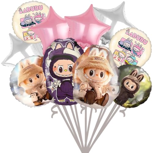 Party Ballon 10PCS Cartoon Aluminium Folie Ballon Exquisite und Nette Bubu Dudu Anime Thema Kinderparty Dekoration Ballon Geburtstagsfeier Hochzeit Festival Ballon von NIEEKRUN