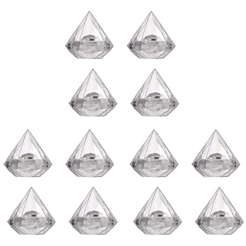 NIEI 36 Stück Transparente Diamant Form SüßIgkeiten Box Hochzeit Bevorzugung Geschenk Boxen Party Box Klarer Kunststoff Behälter Hause Dekor Geschenk von NIEI