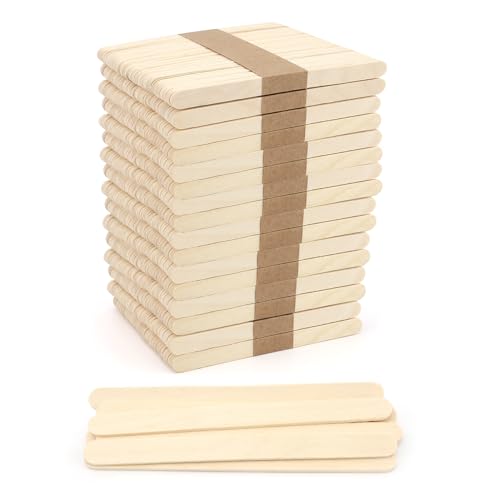 800 Eisstiele Holz,Holzstäbchen,Holzspatel,Holzstäbe Zum Basteln,Holzstäbe,Eisstäbchen Holz, Holz Zum Basteln,Spatel Holz,Holzstiel,Eisstiele Holz Breit,Popsicle Sticks,Holz Eisstiele von NIEITRK