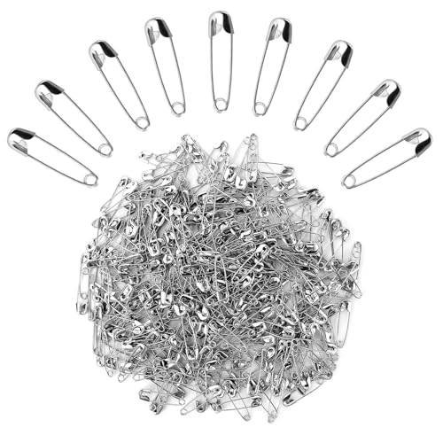 Sicherheitsnadeln,Sicherheitsnadeln Klein,1000 Safety Pins,Sicherheitsnadeln Set,Mini Sicherheitsnadeln Bunt,Silber Sicherheitsnadeln,Scarf Safety Pins,Safety Bulb Pins Kunst Kunsthandwerk von NIEITRK