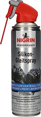 NIGRIN HyBrid Silikon-Gleitspray, kunststoffverträgliches, flüssiges Profi-Werkzeug, 500 ml von NIGRIN