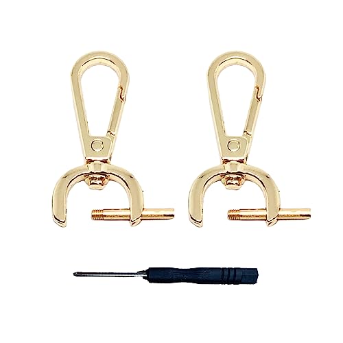 Karabinerhaken-Set mit Drehverschluss, 1,27 cm abnehmbare Karabinerhaken mit Schraubendreher, D-Ring-Schlüsselanhänger-Clips, Taschengurt-Hardware für Geldbörsen, Crossbody-Taschen, Schlüsselanhänger, von NIIIYTYB