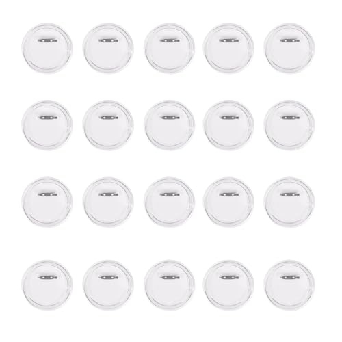 NIIIYTYB 10 Stück transparente Knopfnadeln 5,8 cm DIY Button Pins Kit Machen Sie Ihre eigenen Acrylknöpfe mit Sublimations-Knopf-Maker-Set für Weihnachten Bastelbedarf DIY Abzeichen Schulprojekte von NIIIYTYB