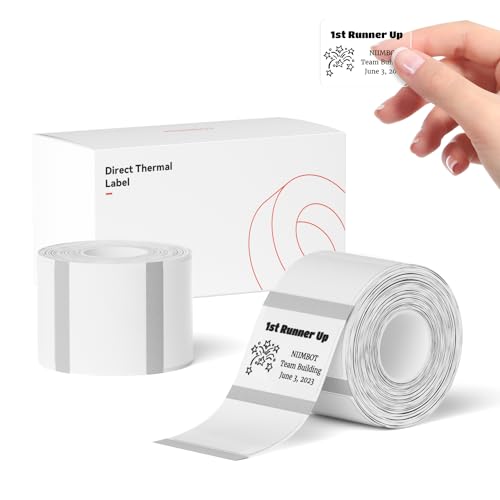 NIIMBOT Selbstklebende Etiketten Rolle, Etikettenband für B1 / B21 / B3S, 2 Rollen Transparente Beschriftungsetiketten Aufkleber Bänder Wasserfest Abriebfest Thermopapier (Transparent, 2 Rollen 40x30) von NIIMBOT