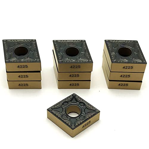 NINHFTDROU Drehmaschinen-Einsätze Fräser Einsätze 10 Pcs CNMG120404 CNMG120408 PM 4225 Hartmetall Cutter Drehen Einsätze Drehmaschine Werkzeuge CNMG 120404 120408 Metall Teile(CNMG120404 PM 4225) von NINHFTDROU