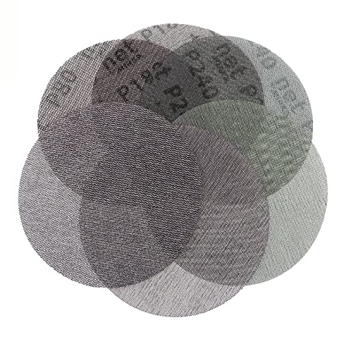 NINHFTDROU Sanding Discs 10 STÜCKE 6 Zoll 150mm Mesh Staubfreie Anti-Blocking Klett-Schleifscheiben Rundes Schleifpapier 80-800er Körnung(Grit 120) von NINHFTDROU