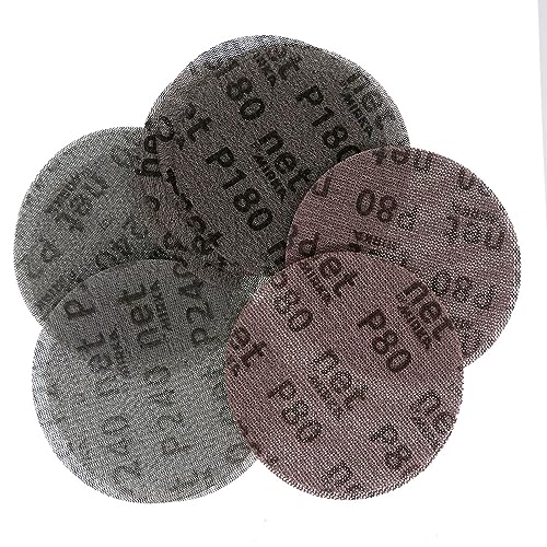 NINHFTDROU Sanding Discs 25 STK 5 Zoll 125mm Maschenweite Staubfreie Anti-Blockier-Klett-Schleifscheiben Rundes Schleifpapier 80-320 Körnung(240Grit) von NINHFTDROU