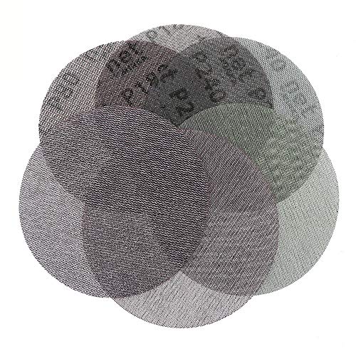 NINHFTDROU Sanding Discs 50 Teile/schachtel 6 Zoll 150mm Schleifpapier Mesh Schleif Scheiben Staub Kostenloser Anti-blocking 80/120/180/240/320 Grits(150 mm) von NINHFTDROU