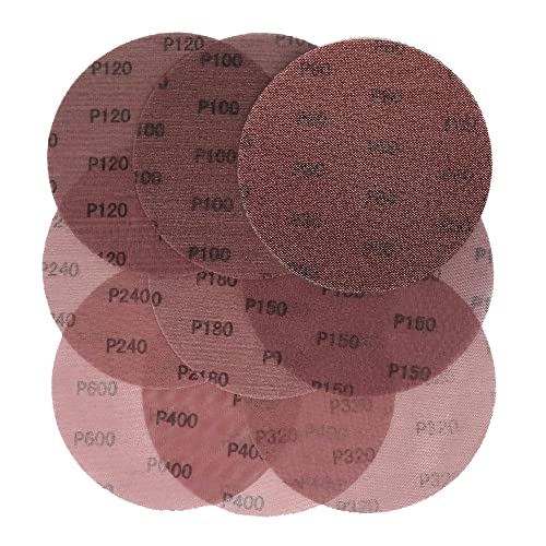 NINHFTDROU Sanding Discs 9-Zoll-Netz-Schleifscheibe, 220 mm, Schleifpapier, Aluminiumoxid, Körnung 80–600, Haken- und Ösen, staubfrei, for die Autolackierung, Trockenbauschleifer(100 Grit) von NINHFTDROU