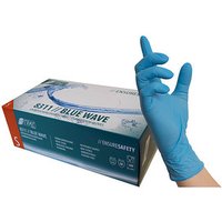 NITRAS® unisex Einmalhandschuhe BLUE WAVE blau Größe L 100 St. von NITRAS®