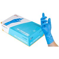 NITRAS® unisex Einmalhandschuhe HIGH RISK NITRILE blau Größe M 50 St. von NITRAS®