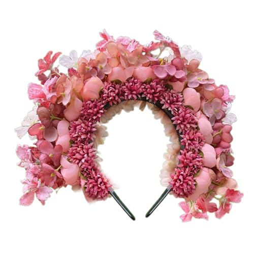 Head Bands, Wide Hairband,Hairband, Hair Accessori Stirnband, Haarband, Damen-Haarband, Stoff-Blumen-Haarband, doppelseitiges Blumen-Stirnband, Stoff-Blumen-Haarband, modisches Damen-Braut-Haar-Access von NIULIniuli