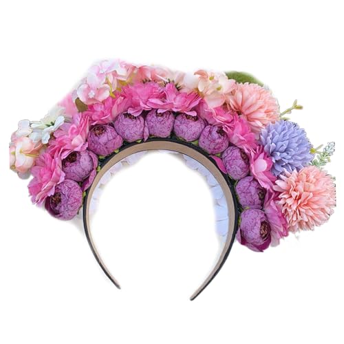 Head Bands, Wide Hairband,Hairband, Hair Accessori Stirnband, Haarband, Damen-Haarband, Stoff-Blumen-Haarband, doppelseitiges Blumen-Stirnband, Stoff-Blumen-Haarband, modisches Damen-Braut-Haar-Access von NIULIniuli