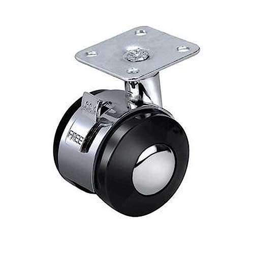 NIULIniuli Caster Wheels,Swivel casters,universal Wheel. Universalrad mit Bremse, Lenkrolle aus Legierung for Schrank, Tisch, Bürowagen, Rad, Möbelbein-Nivelliersystem, 4 Stück(1.5inch) von NIULIniuli