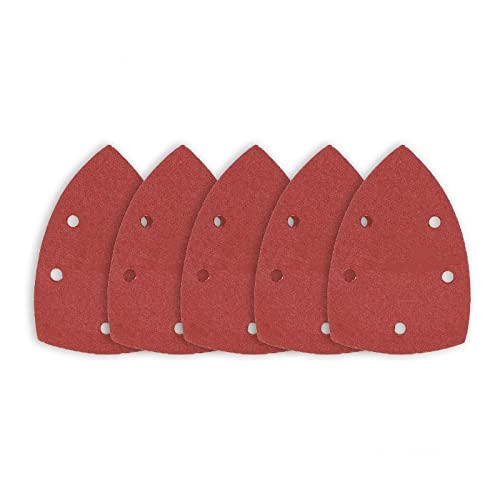 Elektroschleifmaschine Sander Multi Tool Triangle Körnung 40-240 Schleifpapierscheibe Selbstklebendes Schleifpapier Dreieckschleifer Hakenschlaufe Schleifpapier Schleifwerkzeuge for Polieren(10pcs 80 von NIUSABOU