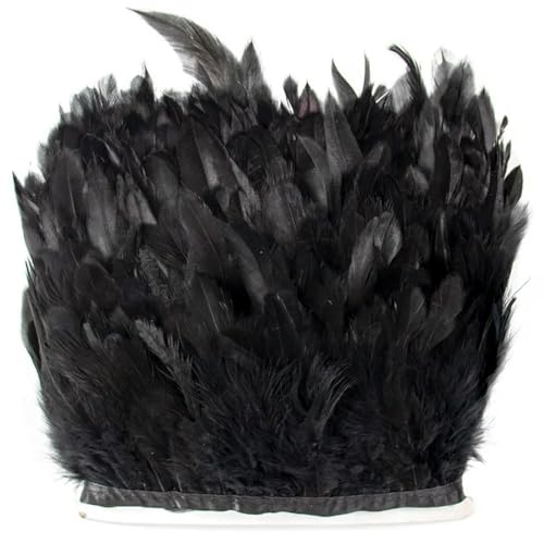 Hüte mit Federn dekoriert. 1Meter 15-20CM Natürliche Huhn Hahn Schwanz Federn Borte Streifen for DIY Hochzeit Kleidung Party Hahn feder Band von NIUSABOU