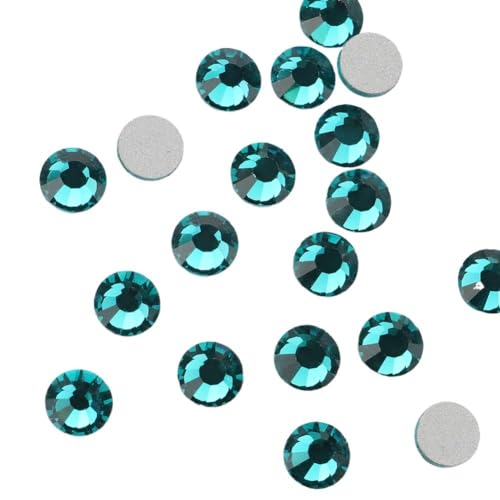 NIUSABOU 1440 stücke Hotfix Strass Fixierung Kristall Cristales Flatback Zurück Nicht Hotfix Strass for Taschen Bekleidung DIY Nail art for dekoration(Blue Zircon,1.4mm) von NIUSABOU