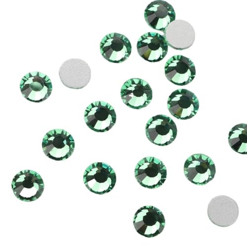 NIUSABOU 1440 stücke Hotfix Strass Fixierung Kristall Cristales Flatback Zurück Nicht Hotfix Strass for Taschen Bekleidung DIY Nail art for dekoration(Peridot,2mm SS6) von NIUSABOU