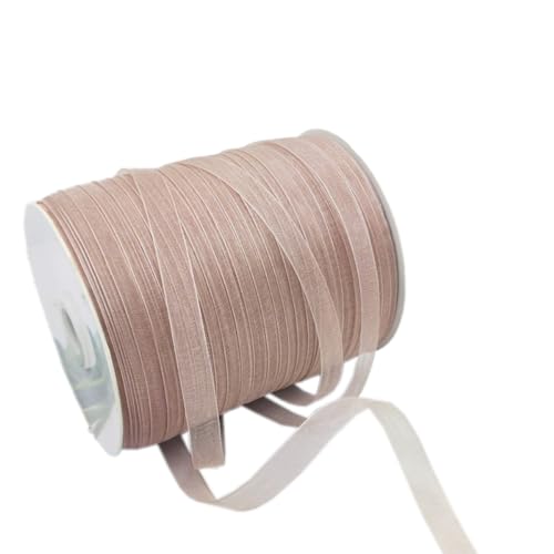 NIUSABOU 450m Schneegarnband Dekoband 6mm Dekoband Tüllband transparent Chiffon Geschenkband(Silver Brown) von NIUSABOU