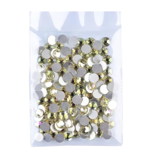 NIUSABOU AB Glitter Strass Glas Nicht Hotfix Strass Flatback Diamant Nail Art Dekorationen for dekoration 1440 stücke(Dream Sunshine,SS1.4) von NIUSABOU