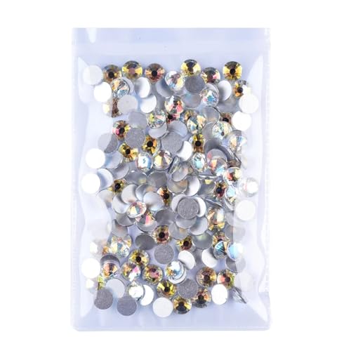 NIUSABOU AB Glitter Strass Glas Nicht Hotfix Strass Flatback Diamant Nail Art Dekorationen for dekoration 1440 stücke(Lucky Sunshine,SS1.8) von NIUSABOU