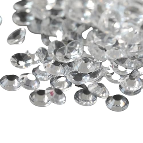 NIUSABOU AB Glitter Strass Glas Nicht Hotfix Strass Flatback Diamant Nail Art Dekorationen for dekoration 1440 stücke(Tran Clear,SS1.4) von NIUSABOU