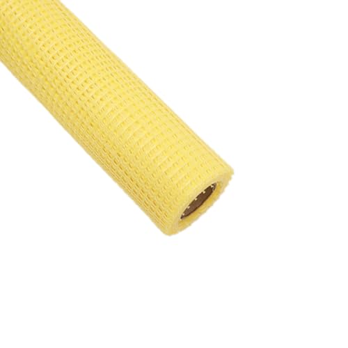 NIUSABOU Großlochtüll, Deko-Netzband, breites Geschenkband, for DIY Blumen Geschenkverpackung, Tischdeko, Geburtstag(Light yellow) von NIUSABOU