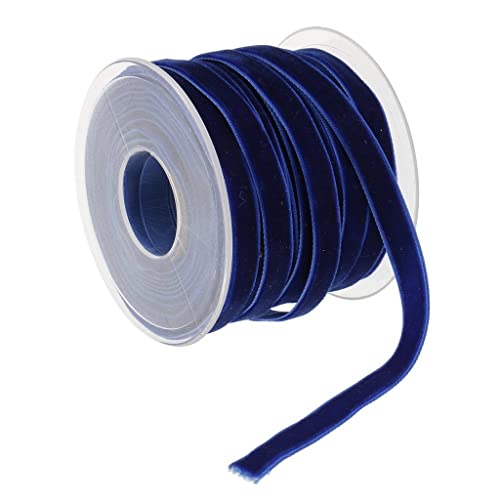 NIUSABOU Rollen Samtband 1cm x 20 Yards Schmuckband Samtband Geschenkband for Verpacken, Dekorieren, Basteln(Darkblue) von NIUSABOU