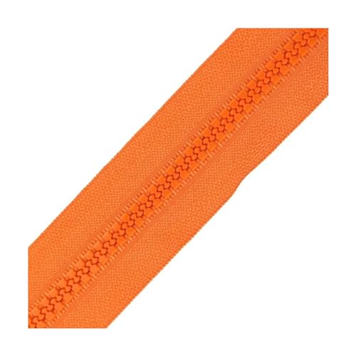 80-150cm 5# Harz-Reißverschlüsse Doppelschieber-Reißverschlüsse zum Nähen von Taschen, Kleidung, Reißverschluss-Nähzubehör, Orange, 100cm von NIUXICH