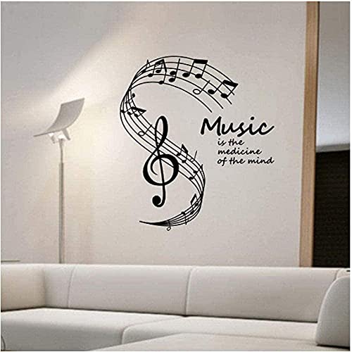 Musik ist eine Medizin für die Seele - Stilvolle und kreative Wandaufkleber, geeignet für die Dekoration von Musikstudios oder Heimunterhaltungsbereichen, Vinyl-Wandaufkleber 40 * 60 cm von NIUZHENBAOS