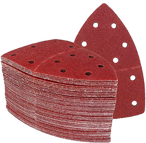 Schleifpads Schleifpapier 10 Stück selbstklebendes Schleifpapier Dreieck 11 Löcher Deltaschleifer Hakenschlaufe Schleifpapierscheibe Schleifwerkzeuge for Polieren Körnung 402000(120 Grit) von NIXUUANGCHISA