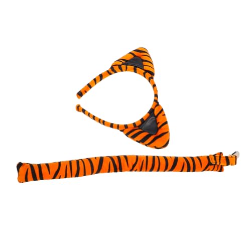 NIYANGLE 1 Satz Tigerkopfschmuck Schwanzsatz Tiere Cosplay-Zubehör Cosplay Party Requisite Tierstirnbänder für Erwachsene Tierparty-Kostümzubehör tierischer Kopfschmuck Plüschstoffe NIYANGLE 1 Satz Tigerkopfschmuck Schwanzsatz Tiere Cosplay-Zubehör Cosplay Party Requisite Tierstirnbänder für Erwachsene Tierparty-Kostümzubehör tierischer Kopfschmuck Plüschstoffe von NIYANGLE